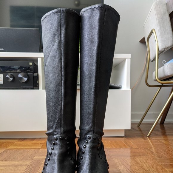 Like New Coach Block Heel Knee-high Boots - Picture 4 of 8